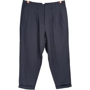 NWOT ALLSAINTS Womens Lyon Asai Trouser Pants Navy Pleated Size 2 Contemporary